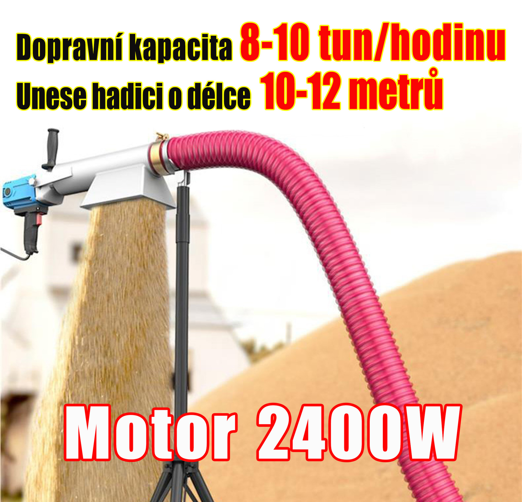CZ-Přenosný elektrický spirálový extraktor pšeničného zrna/sací stroj na zrno/sací stroj/dopravník