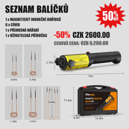 CZ_30sekundový rychlý ohřev - ruční magnetický indukční ohřívač s vysokým výkonem 1200 W pro odstraňování zrezivělých matic a šroubů s cívkami různých velikostí
