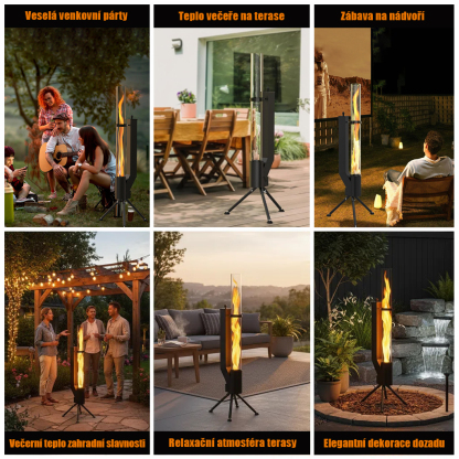 CZ_Raketový ohřívač na dřevěné pelety na zahradu