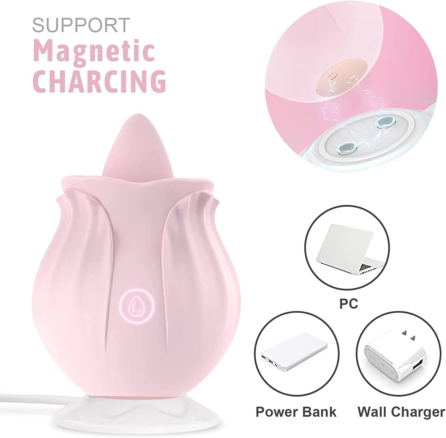 Rose Toy Charger for The Original Rose Toy, The Rose Toy with Tongue