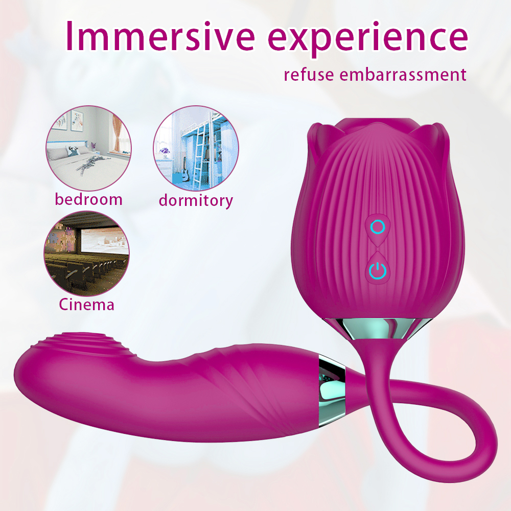 The Rose Toy Clit Sucker With Flapping Vibrator, G Spot Dildo Clitoris Stimulator,rose toy,the rose toy,rose vibrator,rose sex toy