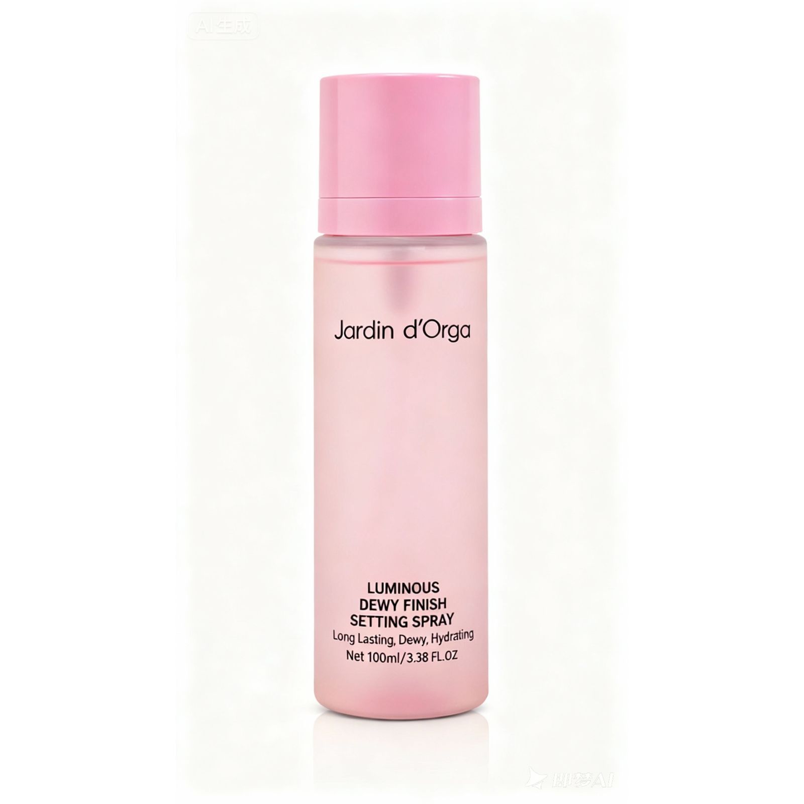 Jardin d'Orga 100ml Long-Lasting Setting Spray with Tray Packaging - 16H Waterproof & Sweatproof Makeup Fixer, Soothing Rose Water & Aloe, Alcohol-Free for All Skin Types