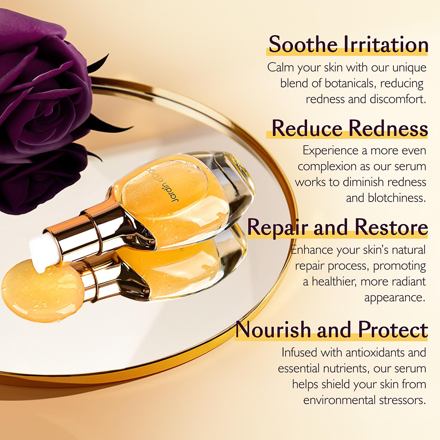 Jardin d'Orga Black Rose Advanced Serum for Skin Repair and Soothing - Reduce Skin Sensitivity and Redness - Skincare Acne Sensitive