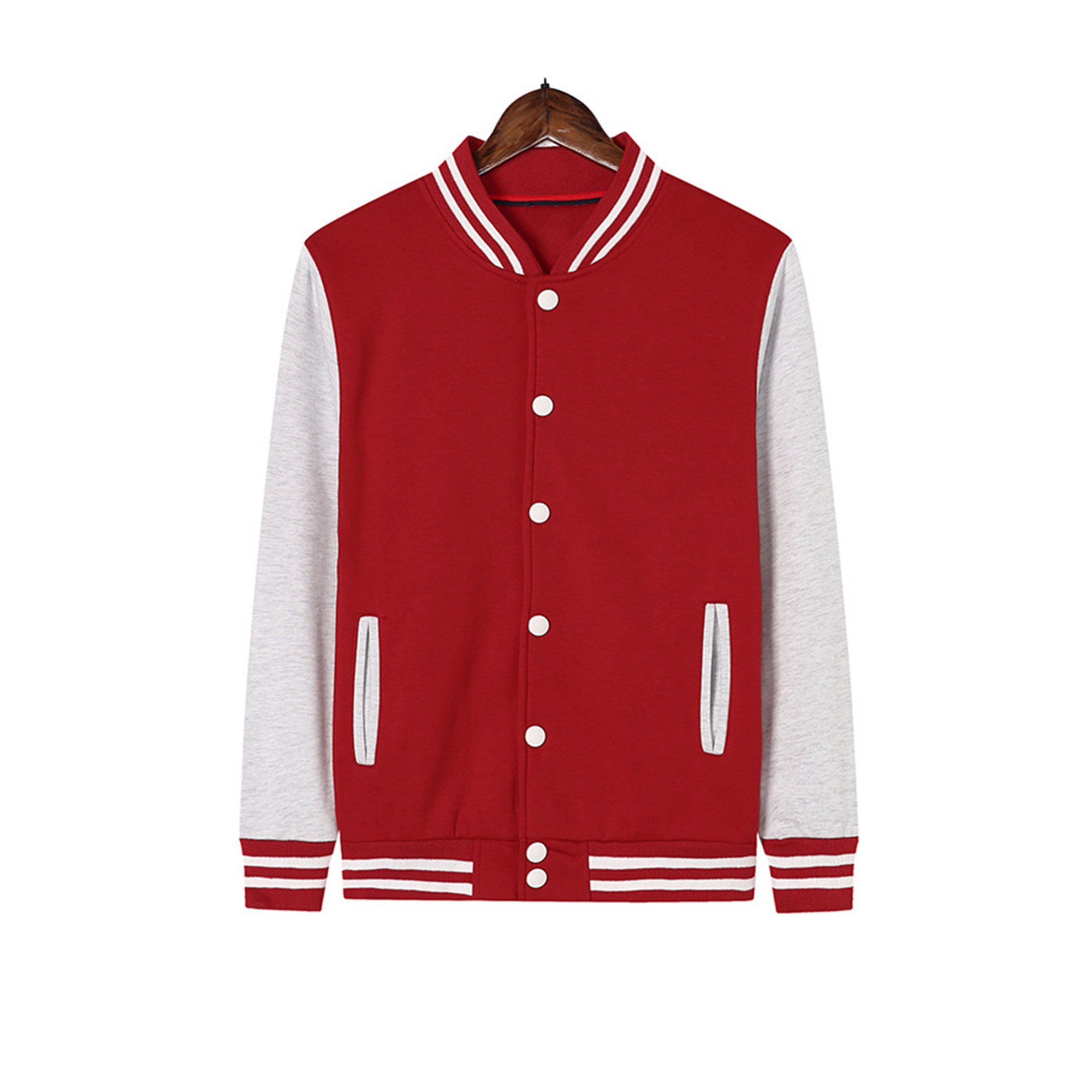 Casual Baseball Uniform Long Sleeve Sport Bomber Jacket Coat