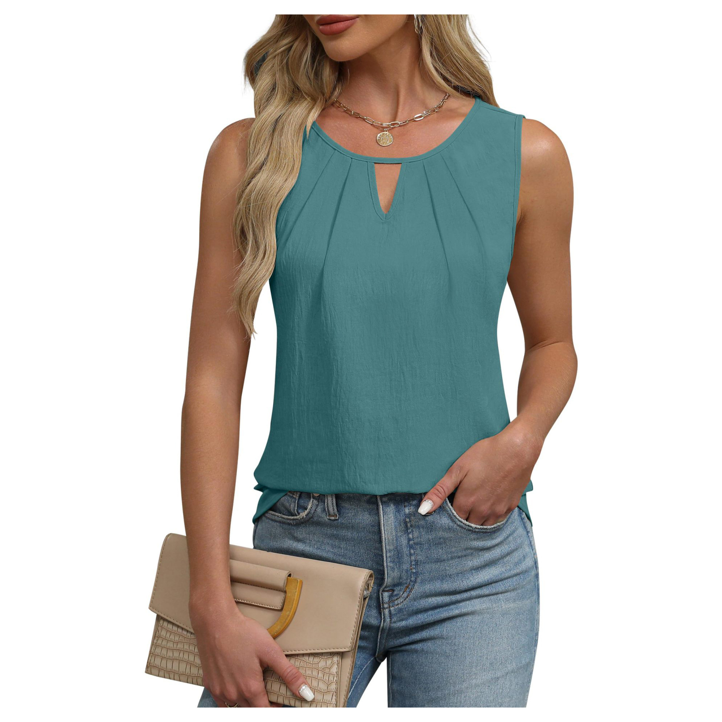 Women's Chiffon Hollow Sleeveless Vest Fashion Tee