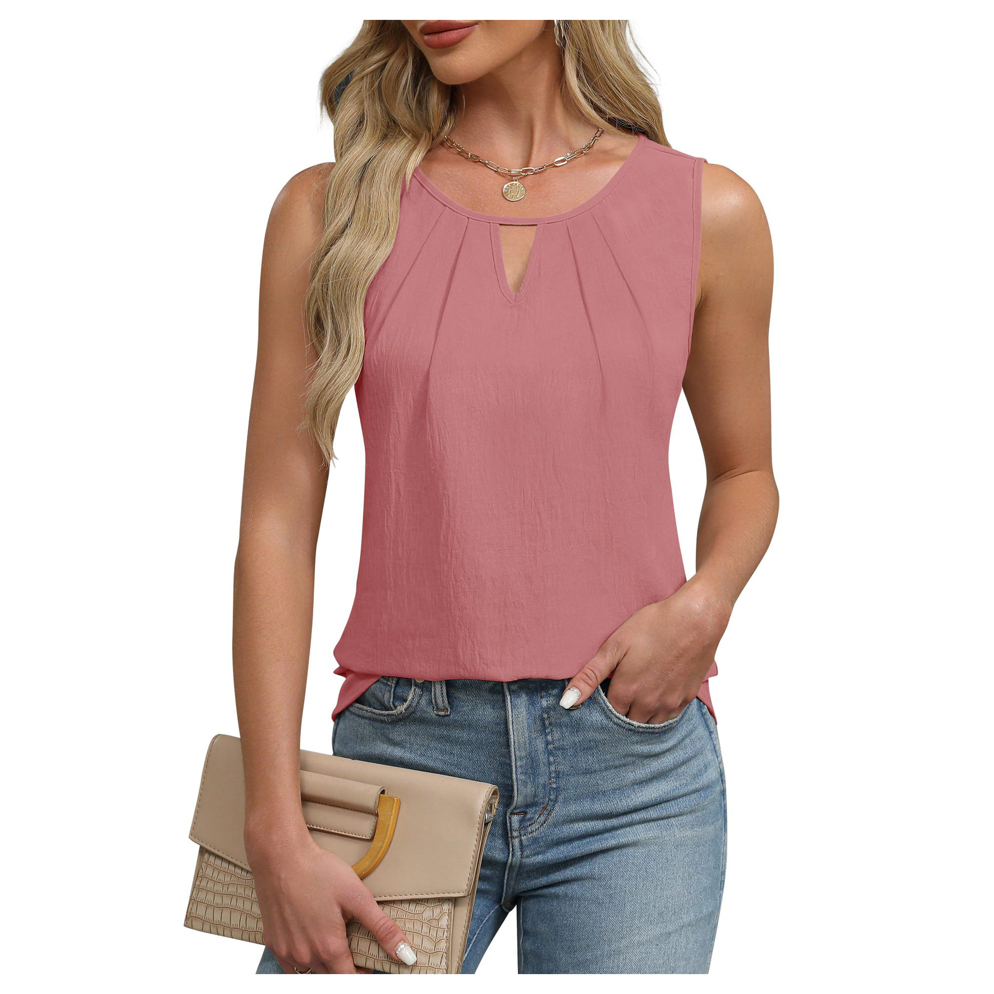 Women's Chiffon Hollow Sleeveless Vest Fashion Tee