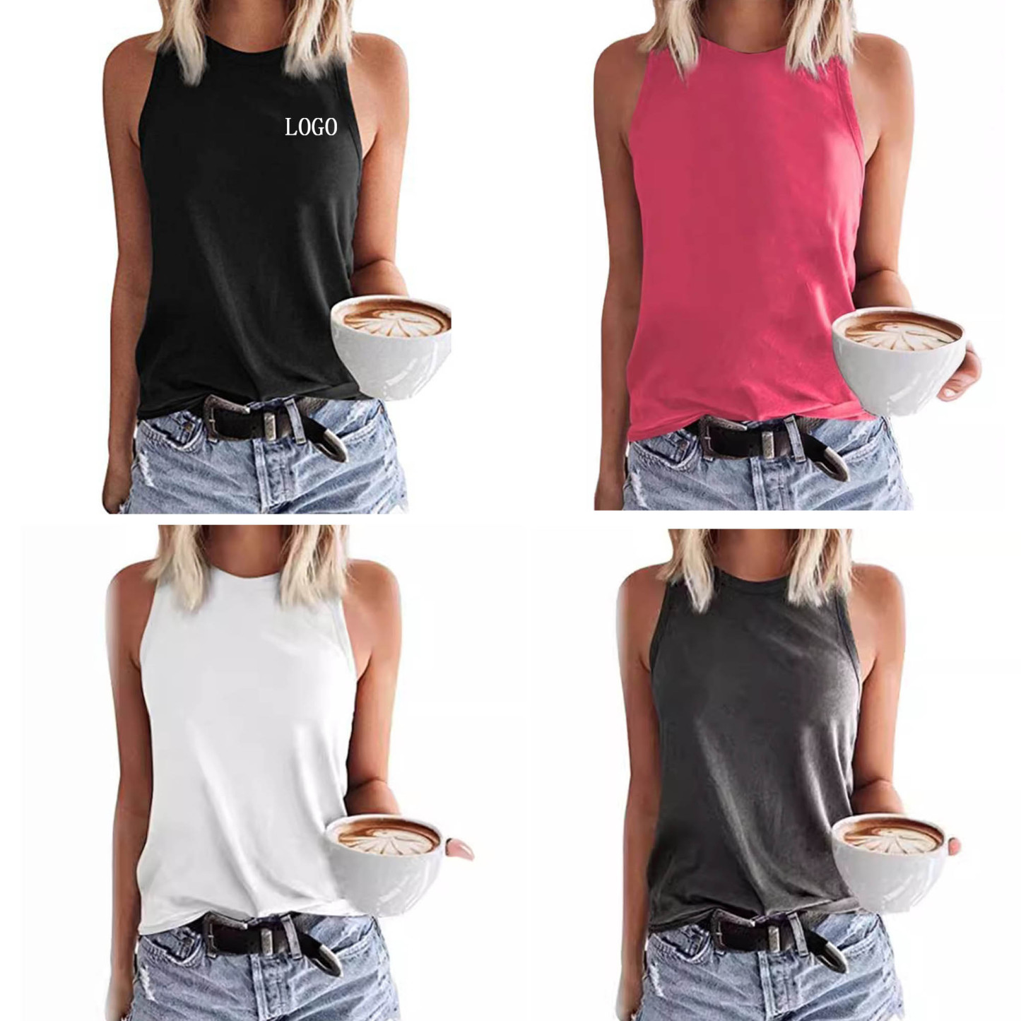 Women's Sleeveless T-Shirt Fashion Vest