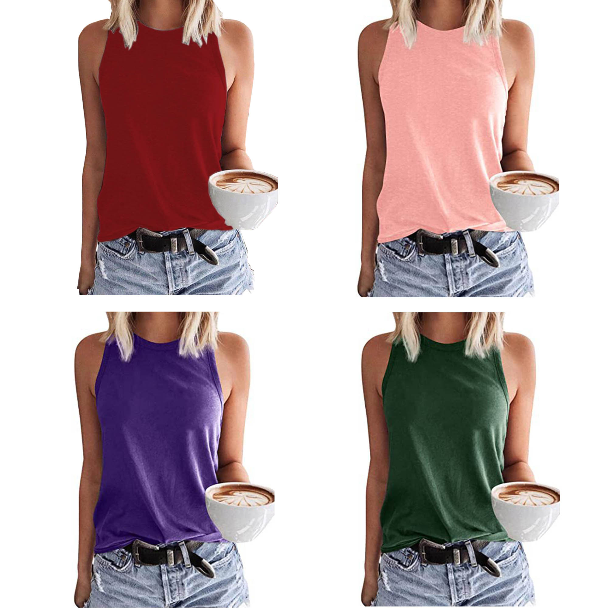 Women's Sleeveless T-Shirt Fashion Vest