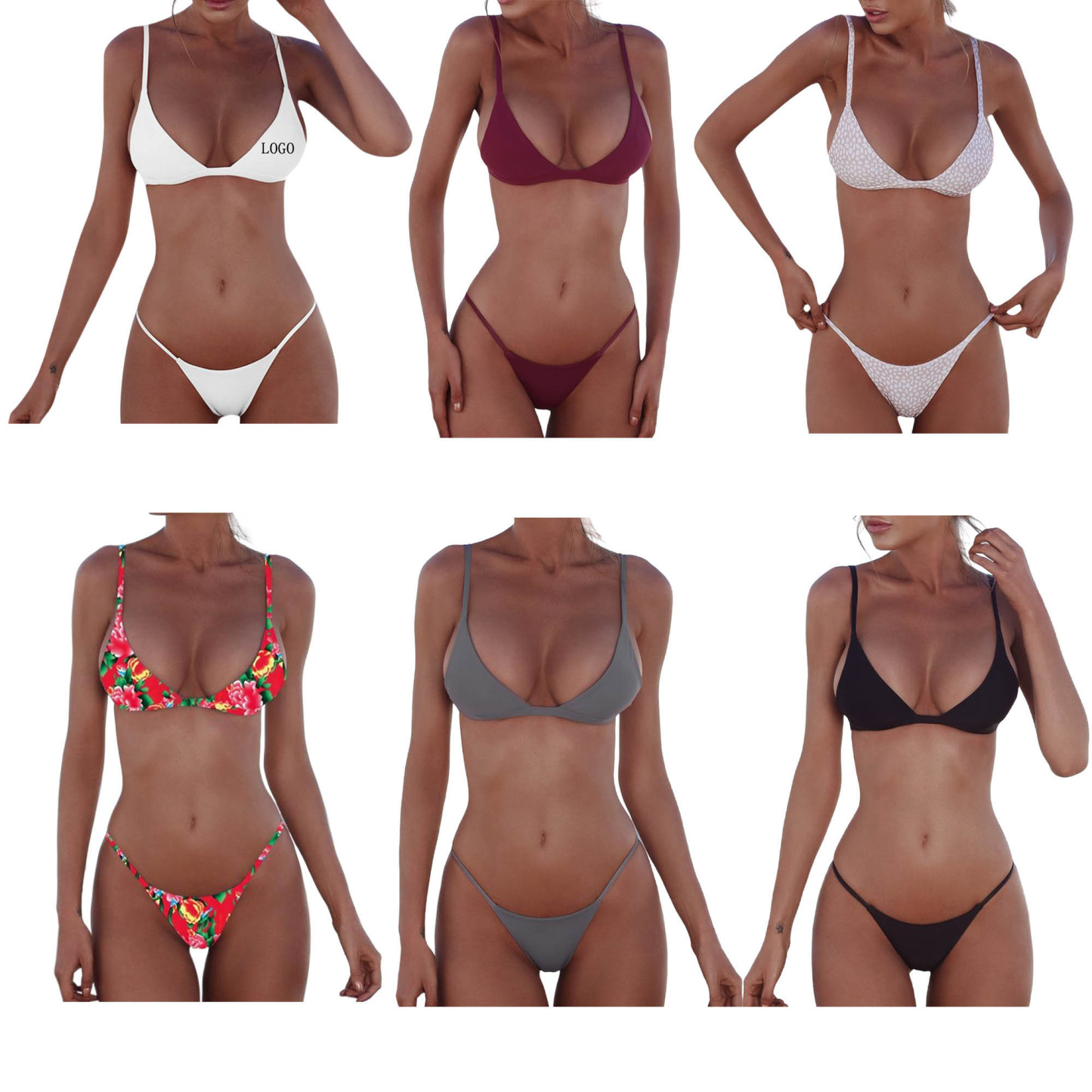 Two Piece Swimsuit Sexy String Bikini Set