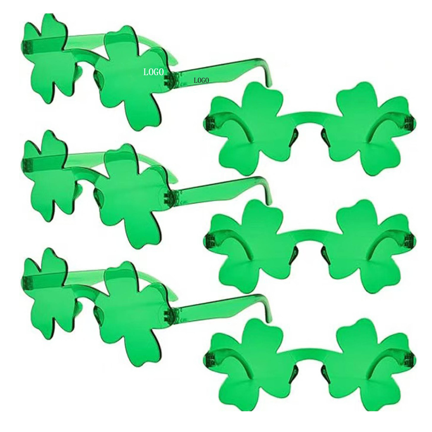 Shamrock Glasses Irish Lucky Green Clover Sunglasses