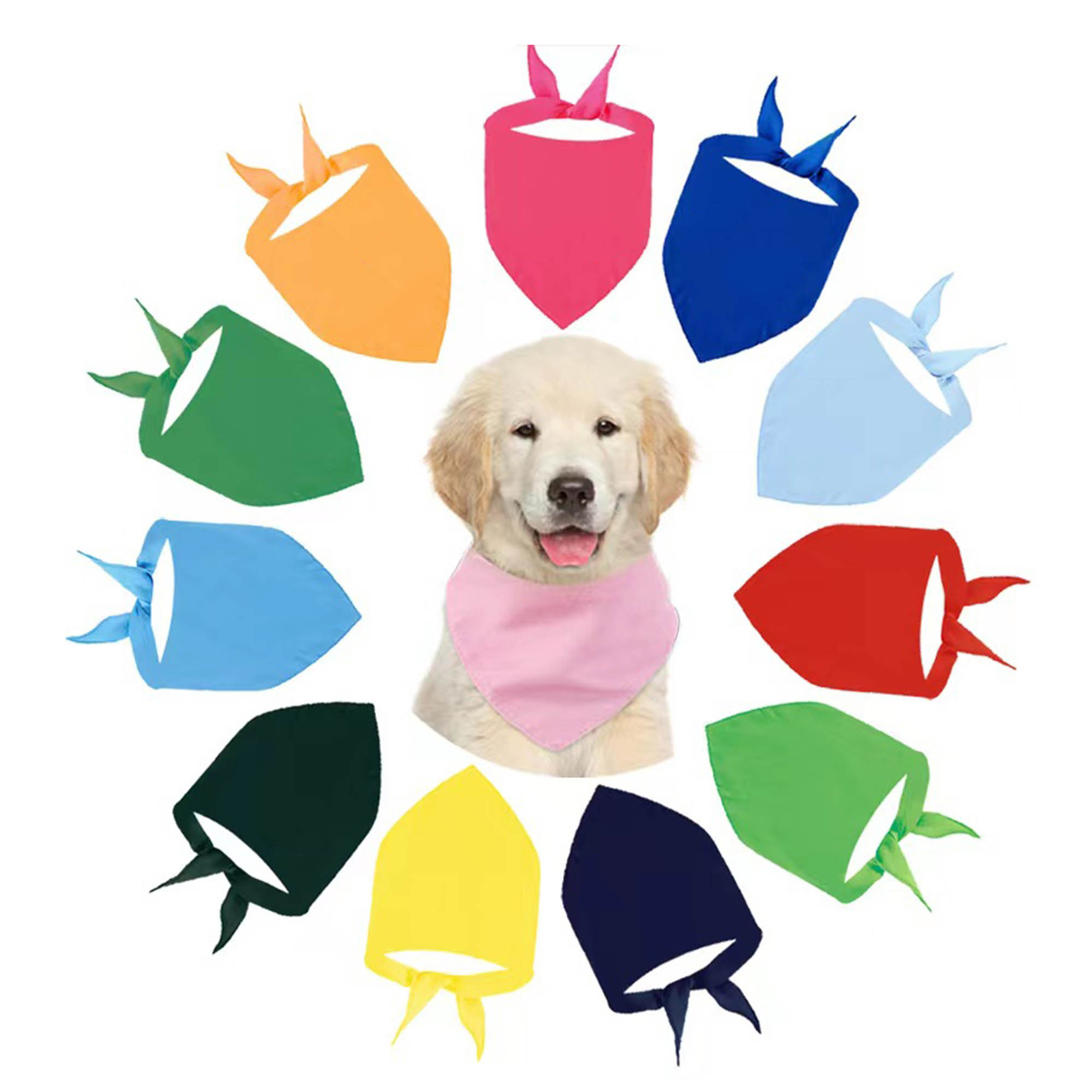 Plain Dog Adjustable Triangle Bandanas