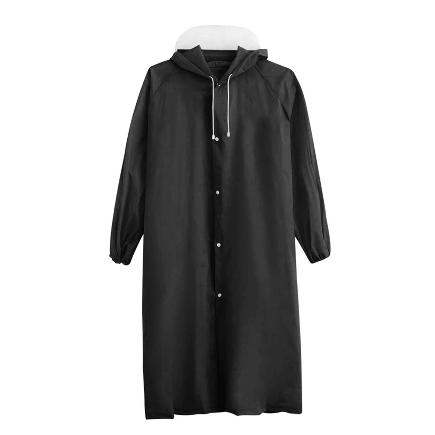 Reusable Rain Ponchos with Drawstring Hood Transparent Raincoat