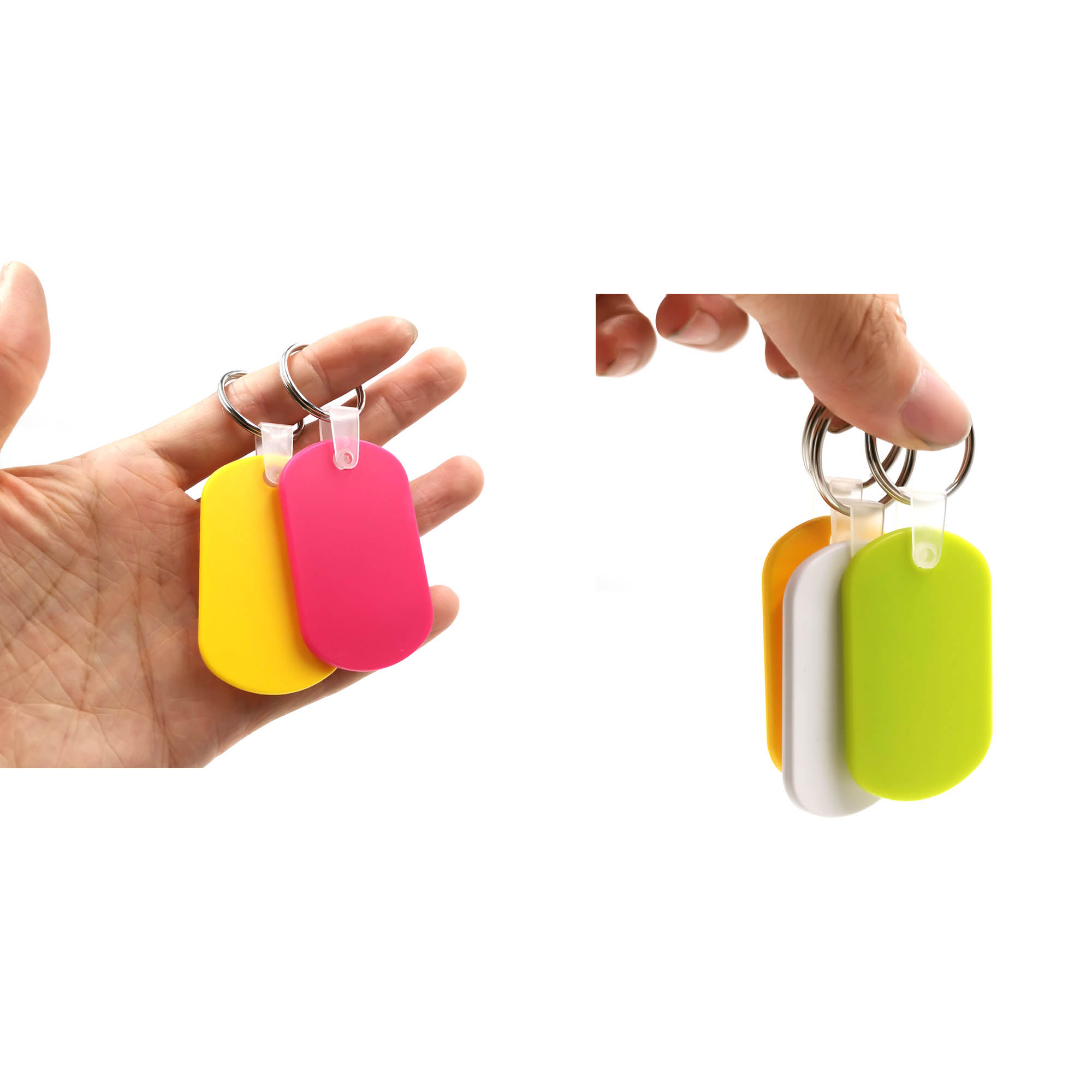 Plastic Keychain Key Tag With Key Rings