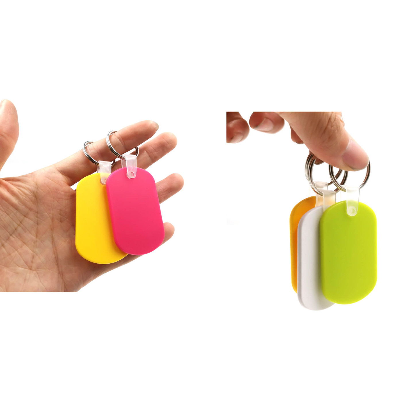 Plastic Keychain Key Tag With Key Rings