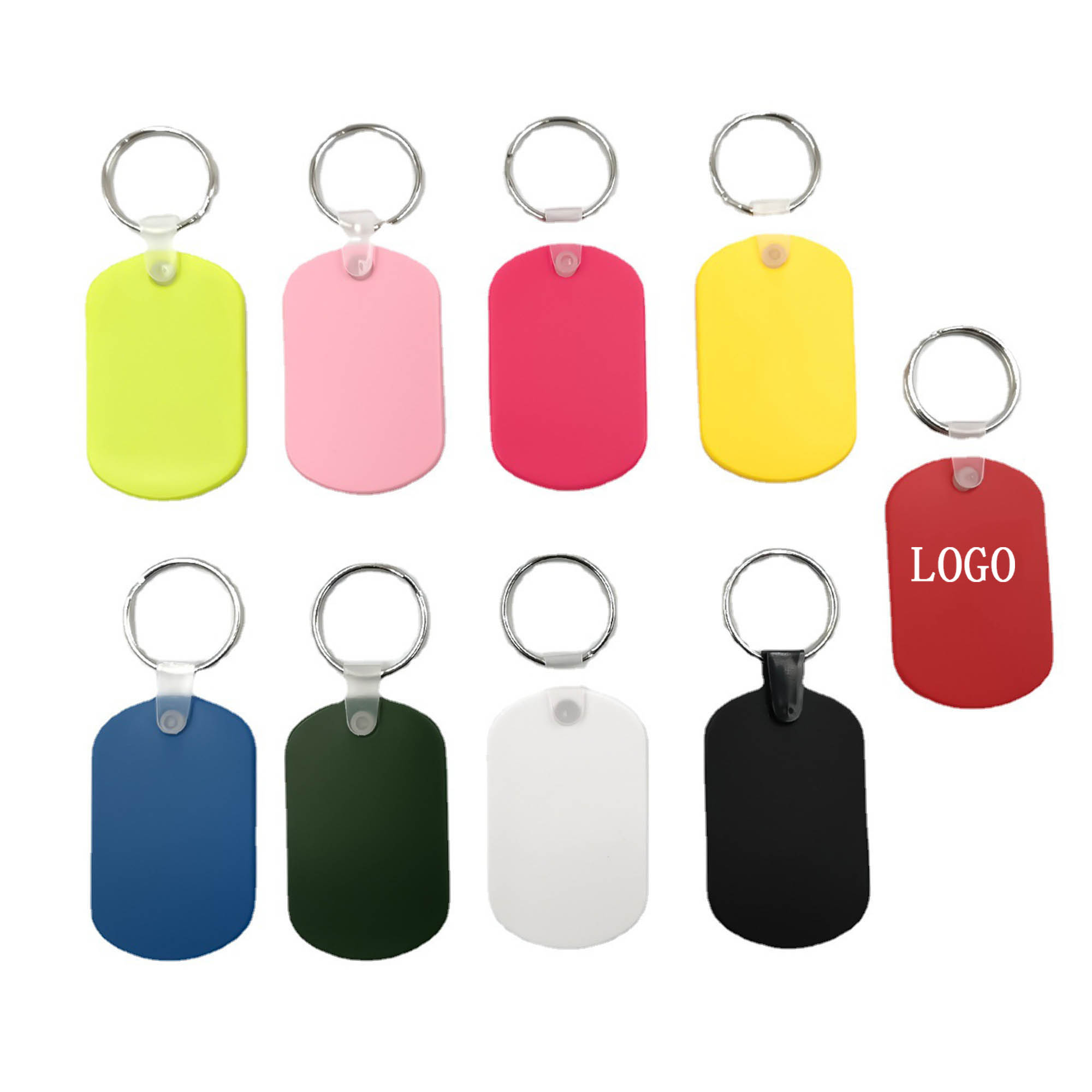 Plastic Keychain Key Tag With Key Rings