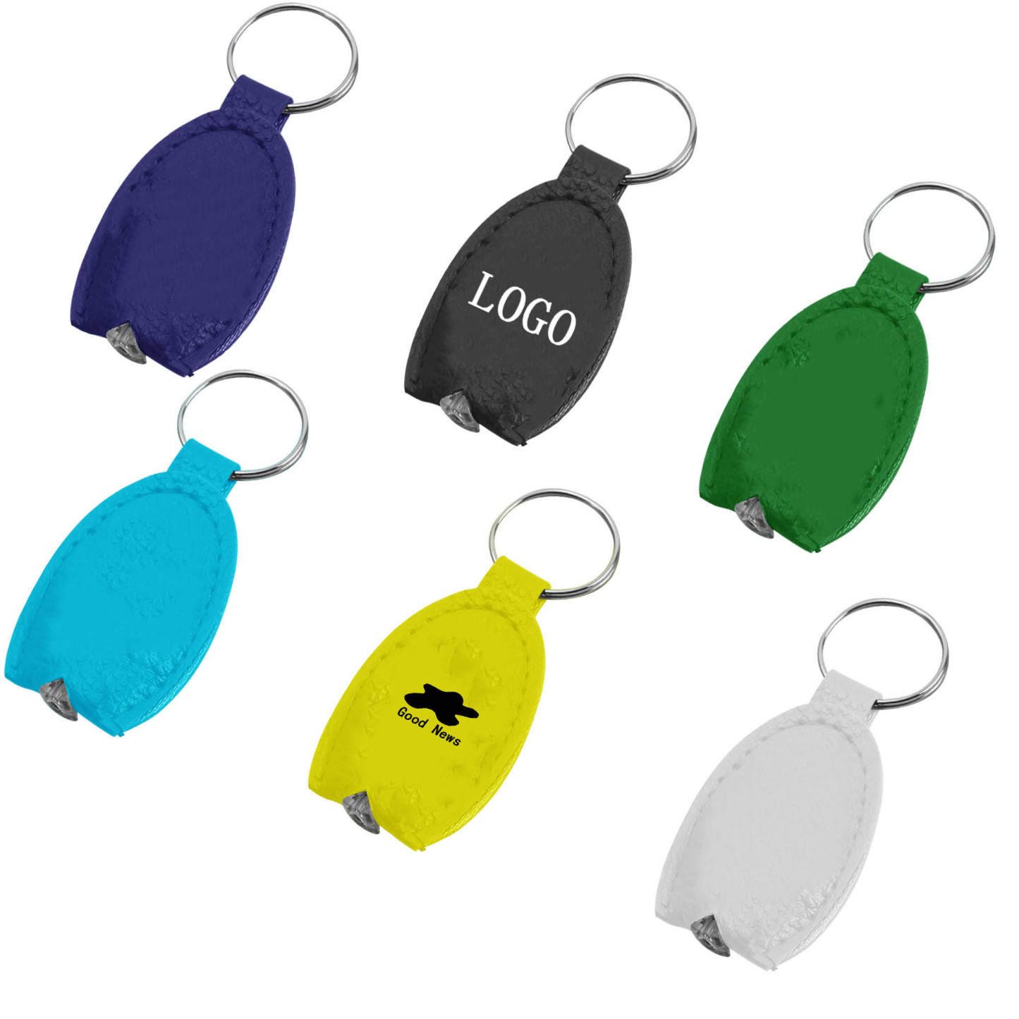 Portable Leather Keychain Flashlight