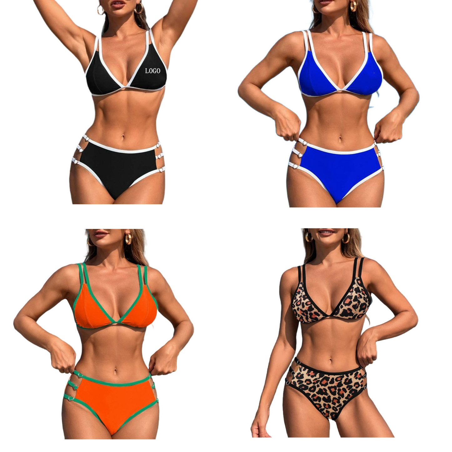Sexy String Bikini Set With Adjustable Buckle