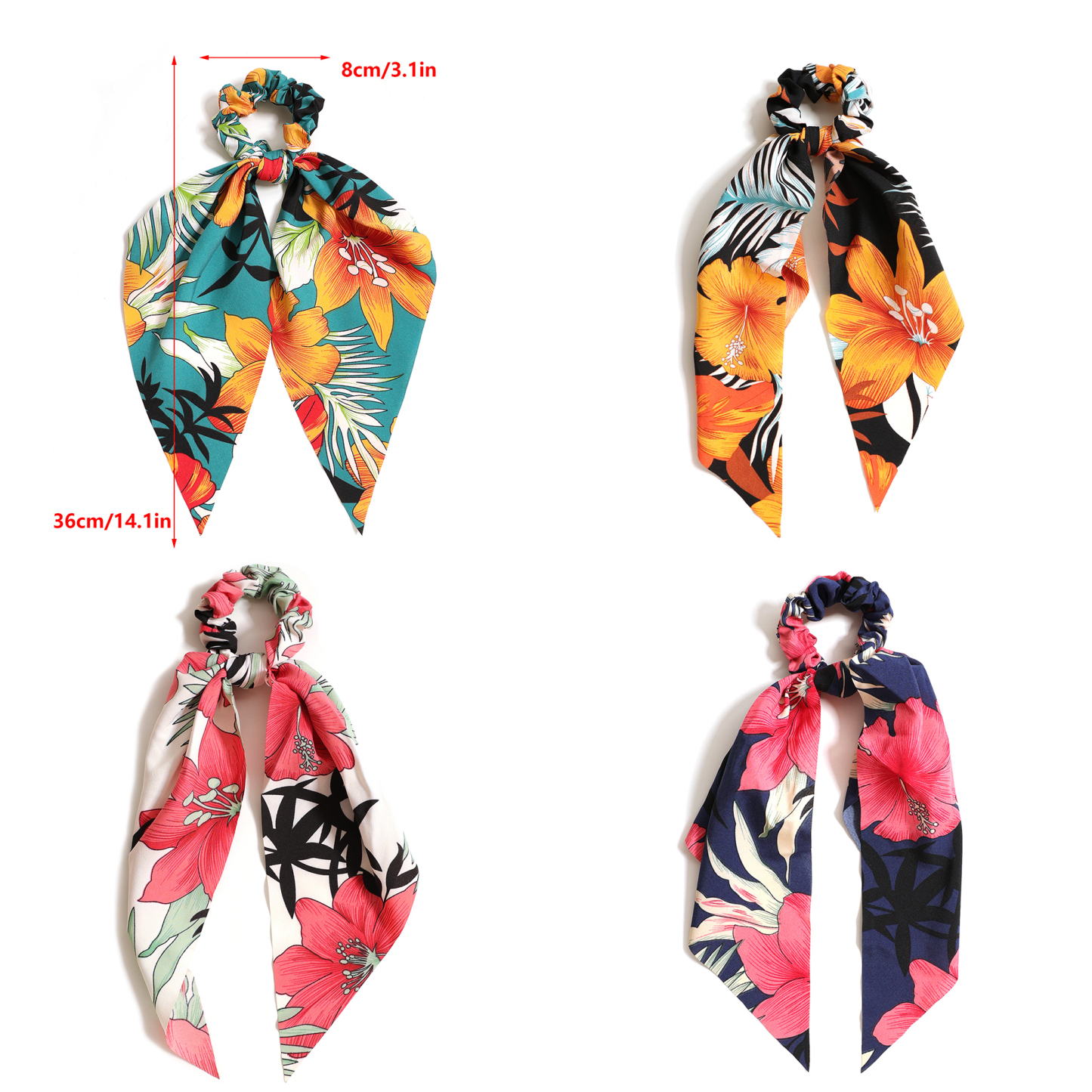 Hair Scrunchies Adorable Chiffon Bow Scrunchies 