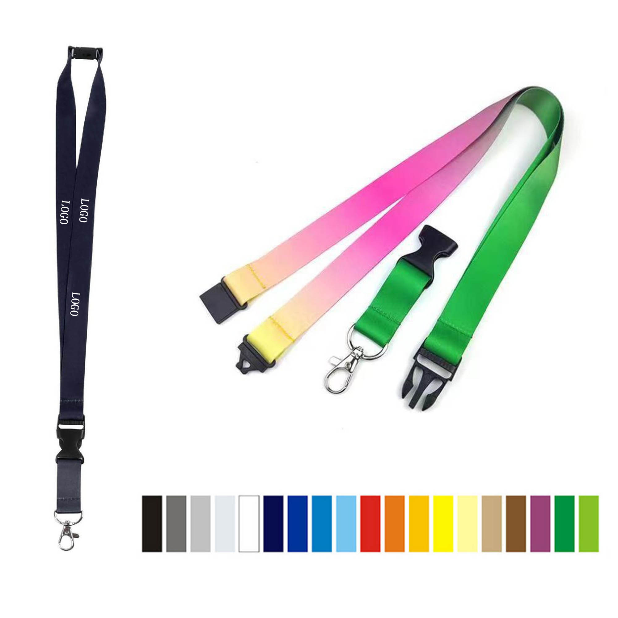 Full-Color Custom Lanyard With Detachable Buckle Safety Breakaway 