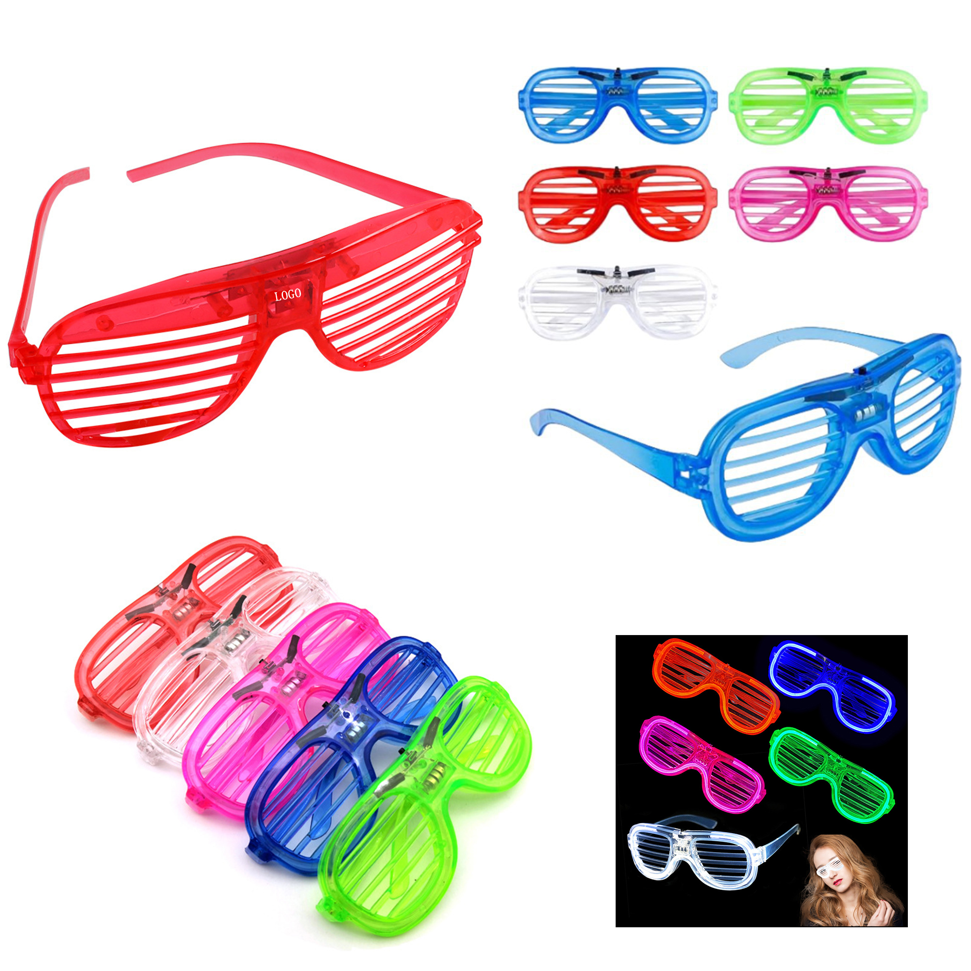 Shutter Shades Light Up Glasses Glow In The Dark