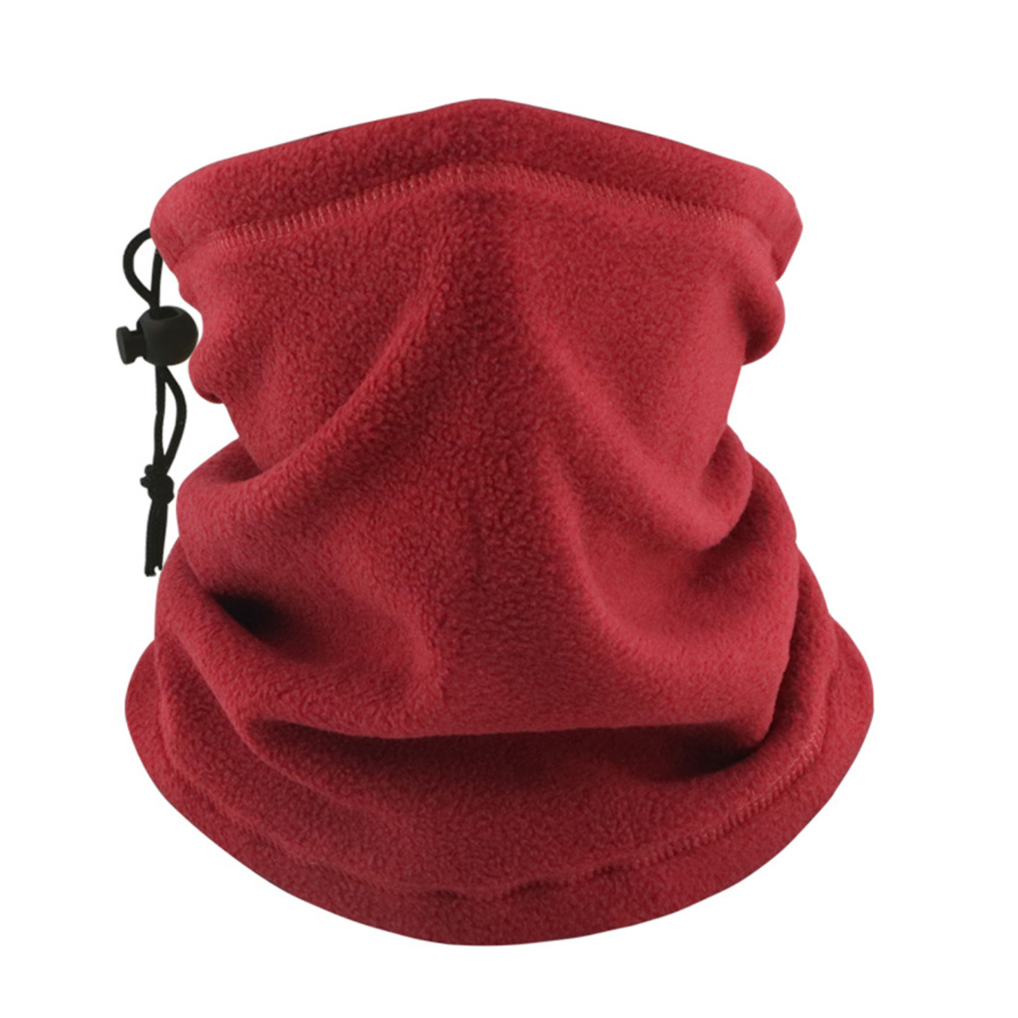 Fleece Neck Warmer Gaiter Drawstring Windproof Face Covering  Polar Fleece  Scarf