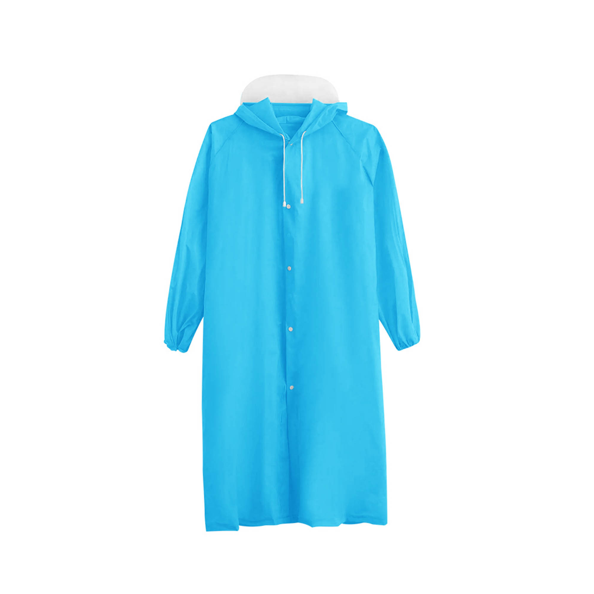 Reusable Rain Ponchos with Drawstring Hood Transparent Raincoat