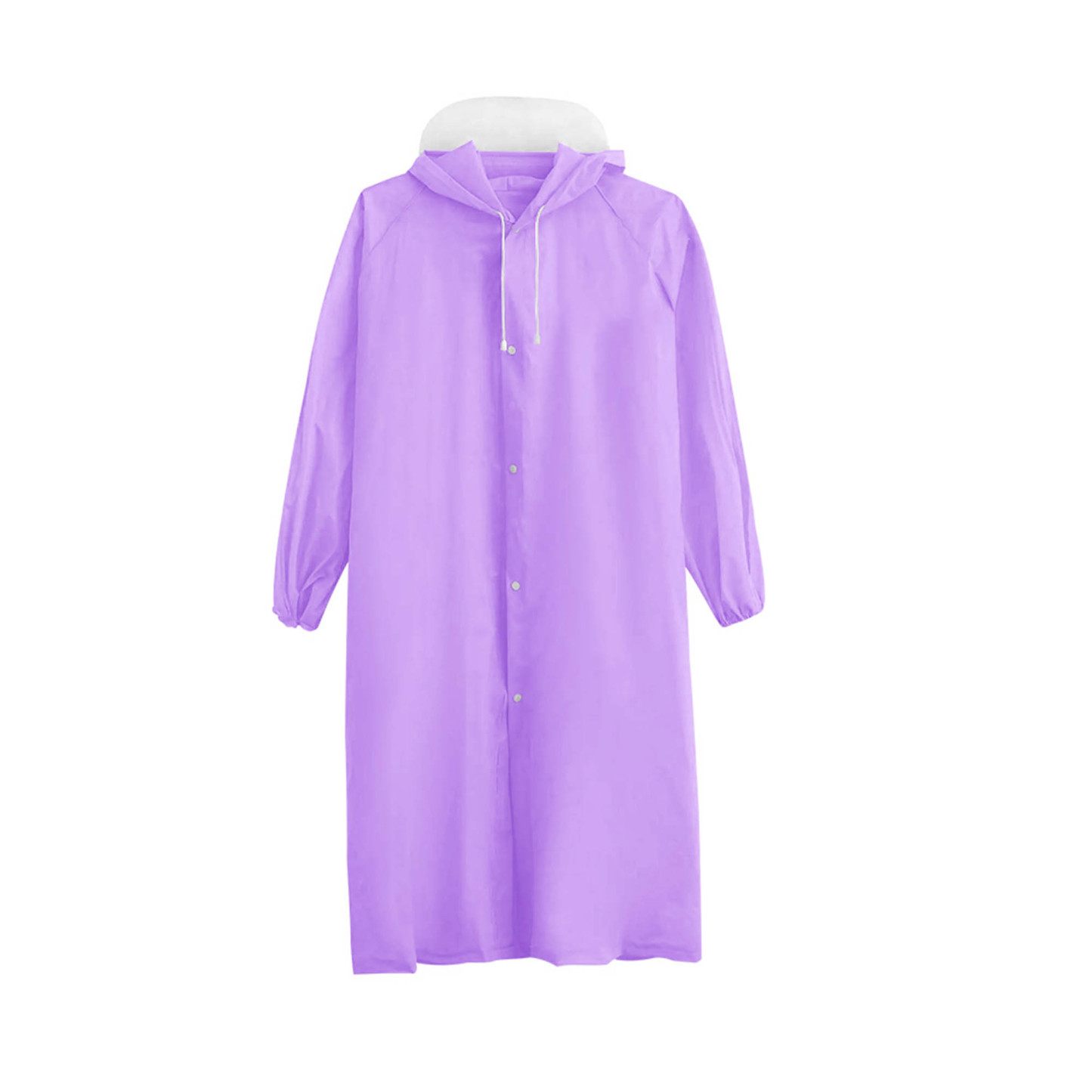 Reusable Rain Ponchos with Drawstring Hood Transparent Raincoat