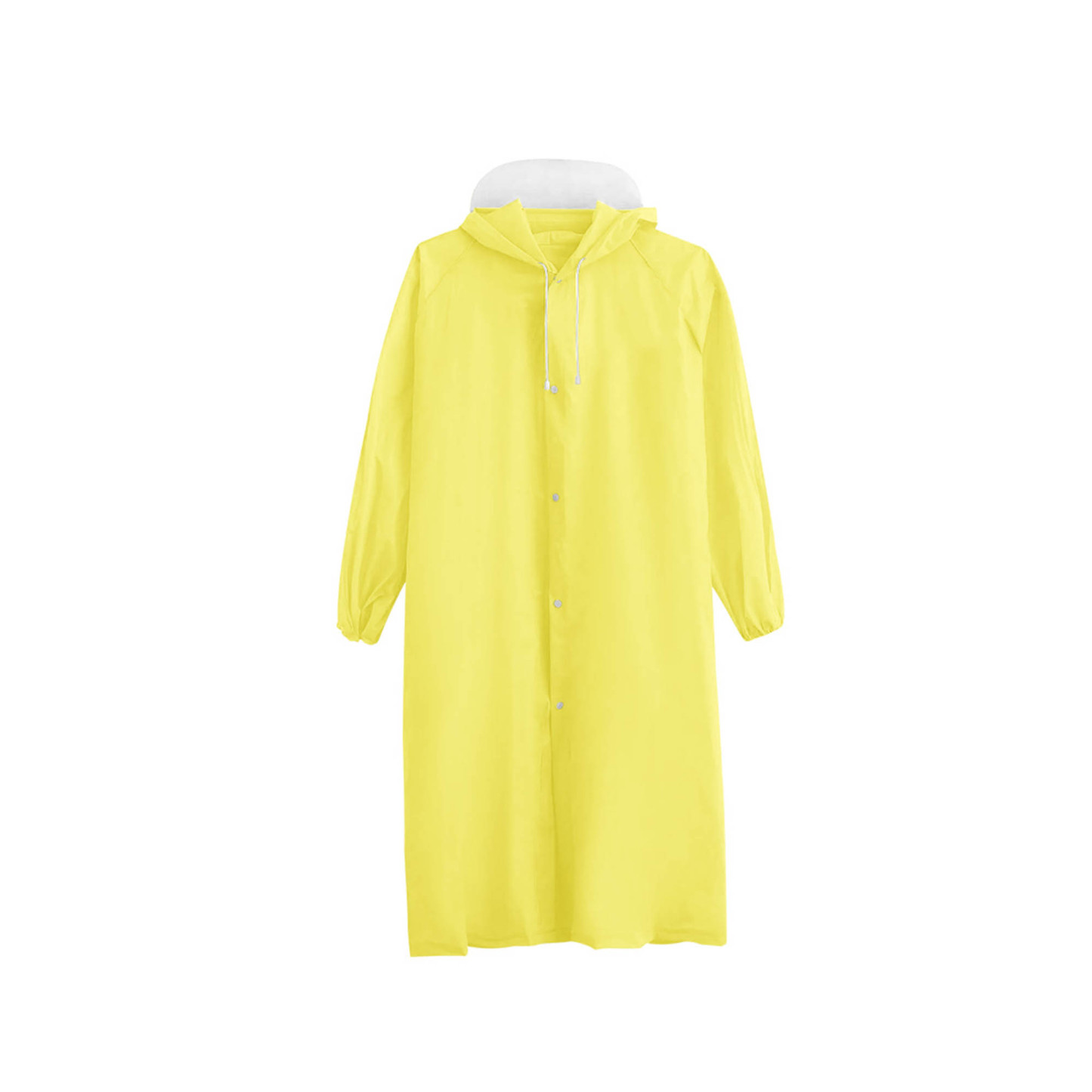 Reusable Rain Ponchos with Drawstring Hood Transparent Raincoat