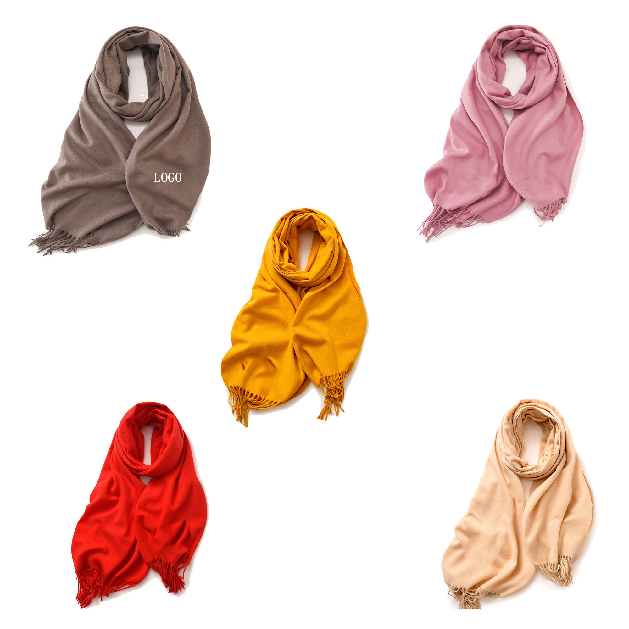 Solid Color Imitation Cashmere Shawl Scarf