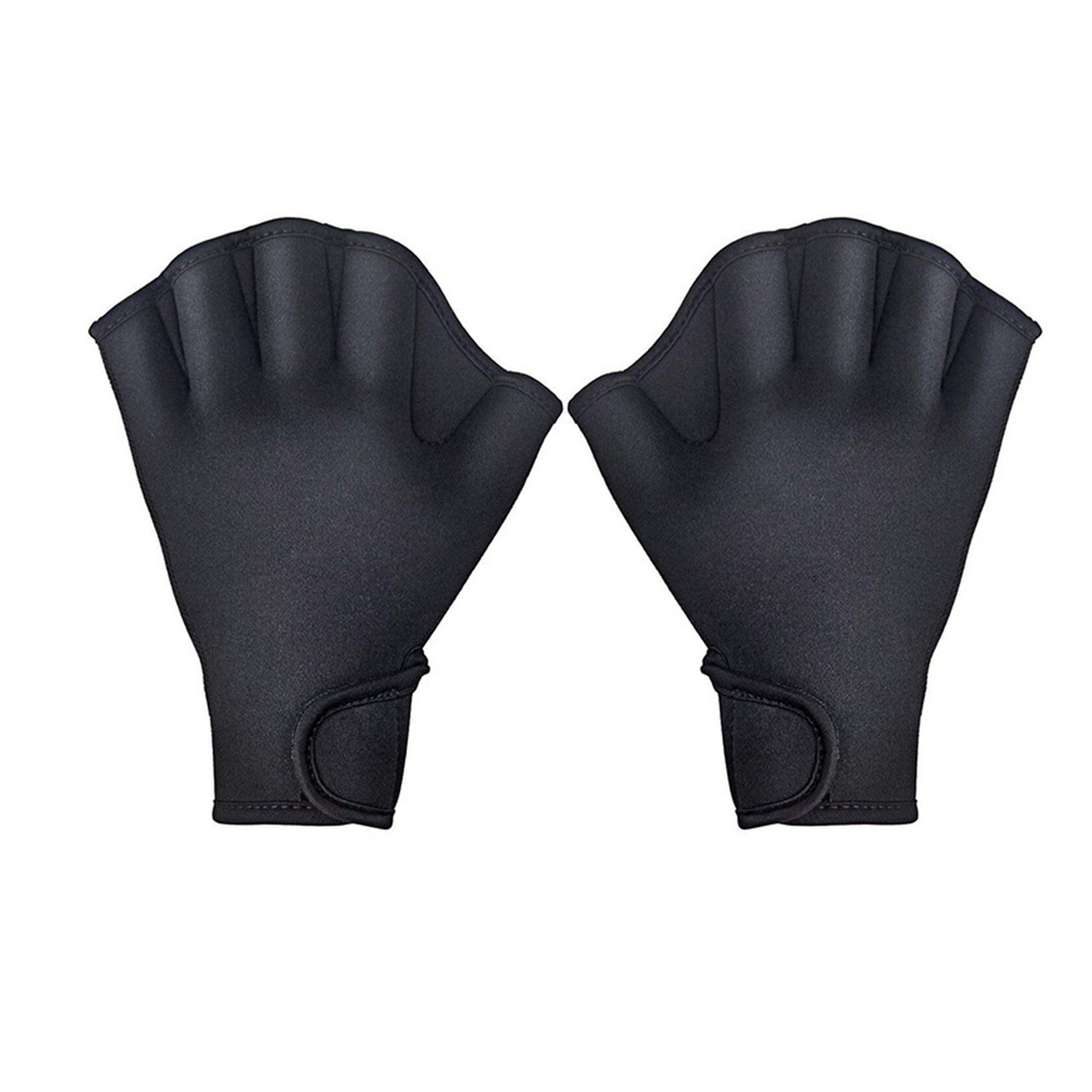 Swimming Gloves Webbed Fitness Water Resistance Training Mittens 