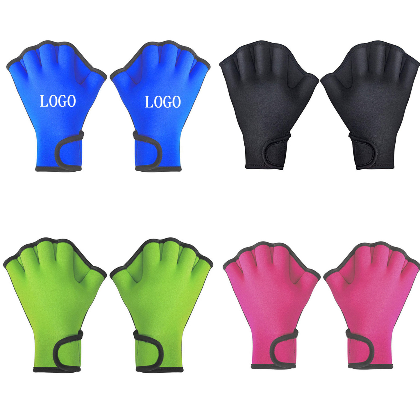 Swimming Gloves Webbed Fitness Water Resistance Training Mittens 