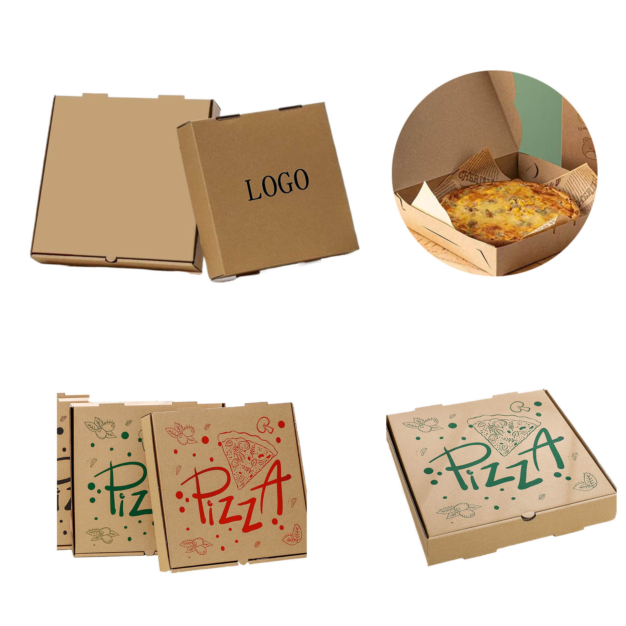 10 x 10 Inch Square Empty Cardboard Pizza Box