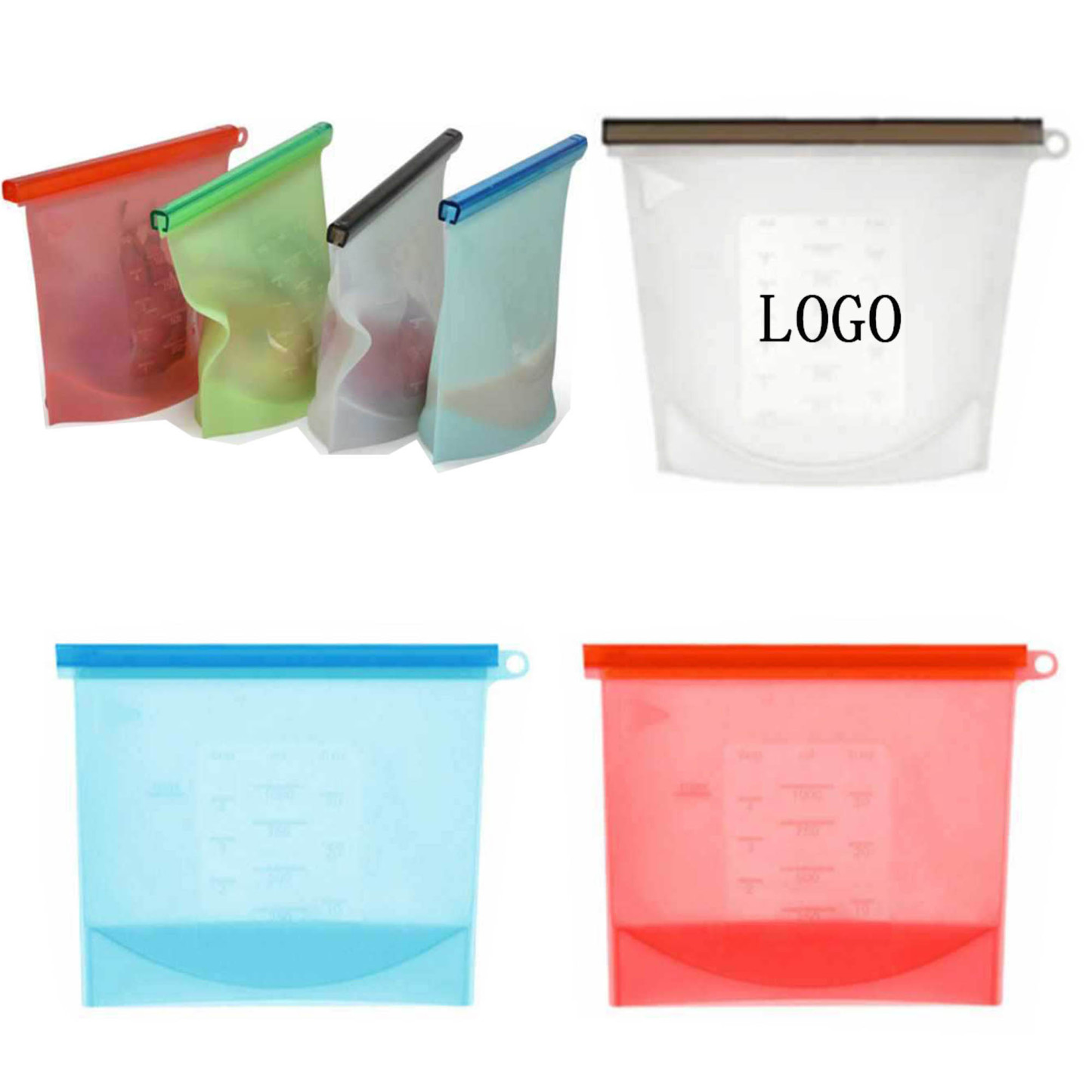 50 OZ 1500 ML Silicone Food Storage Bag 