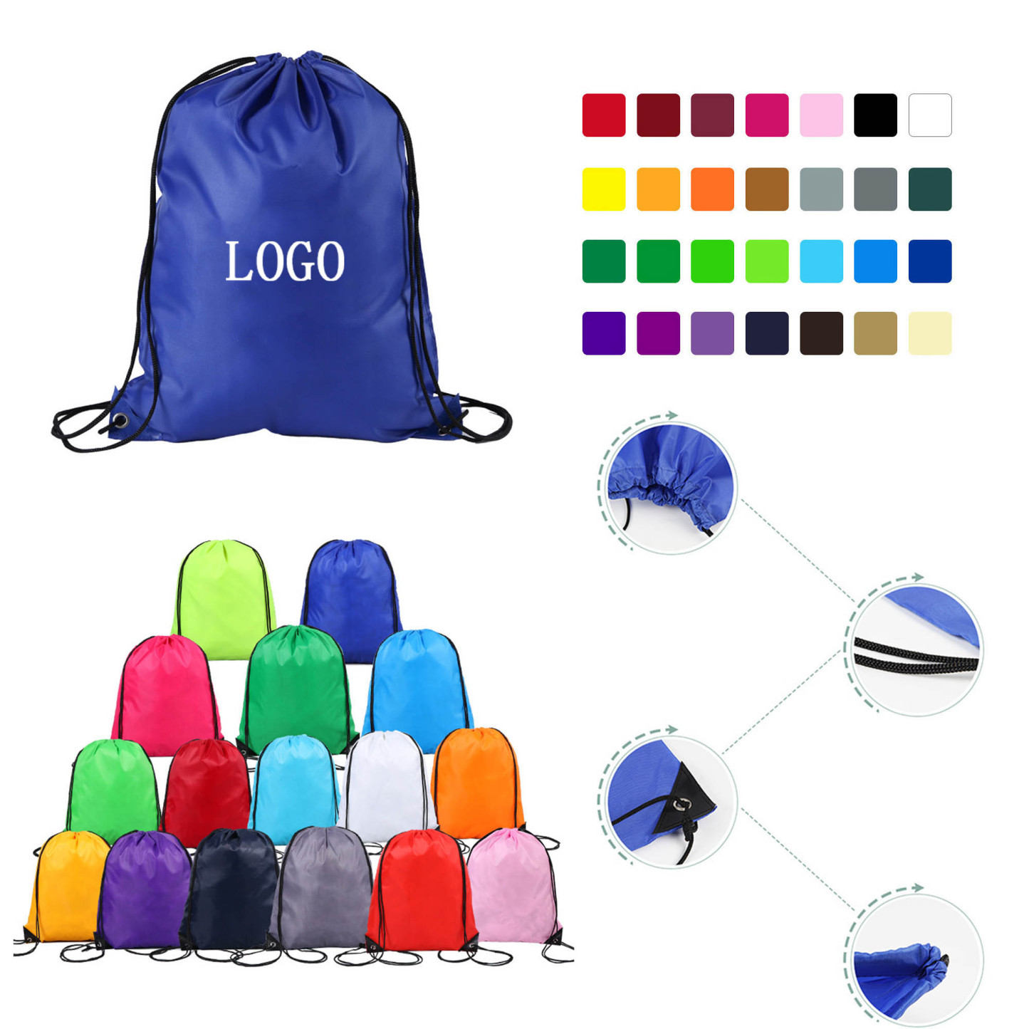 Drawstring Bag Backpack String Bag
