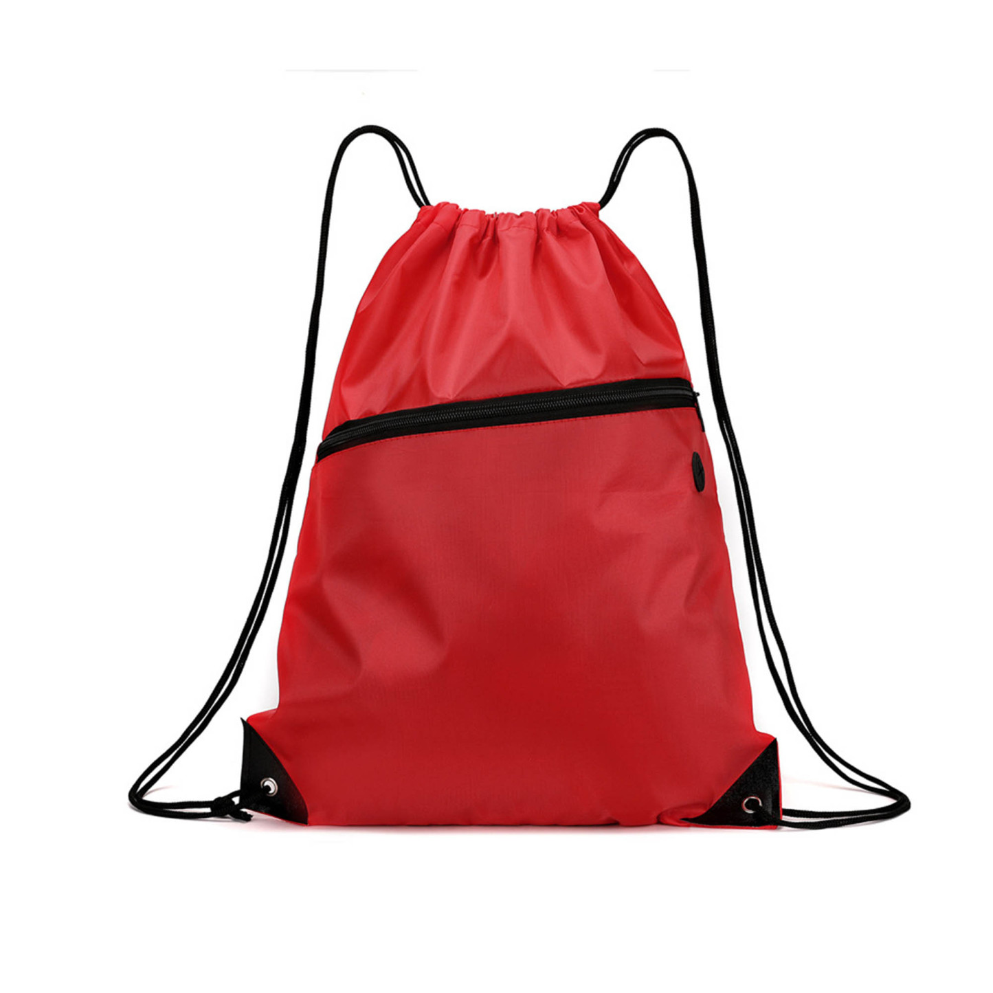 Drawstring Bag With Zipper Pocket  Backpack String Bag
