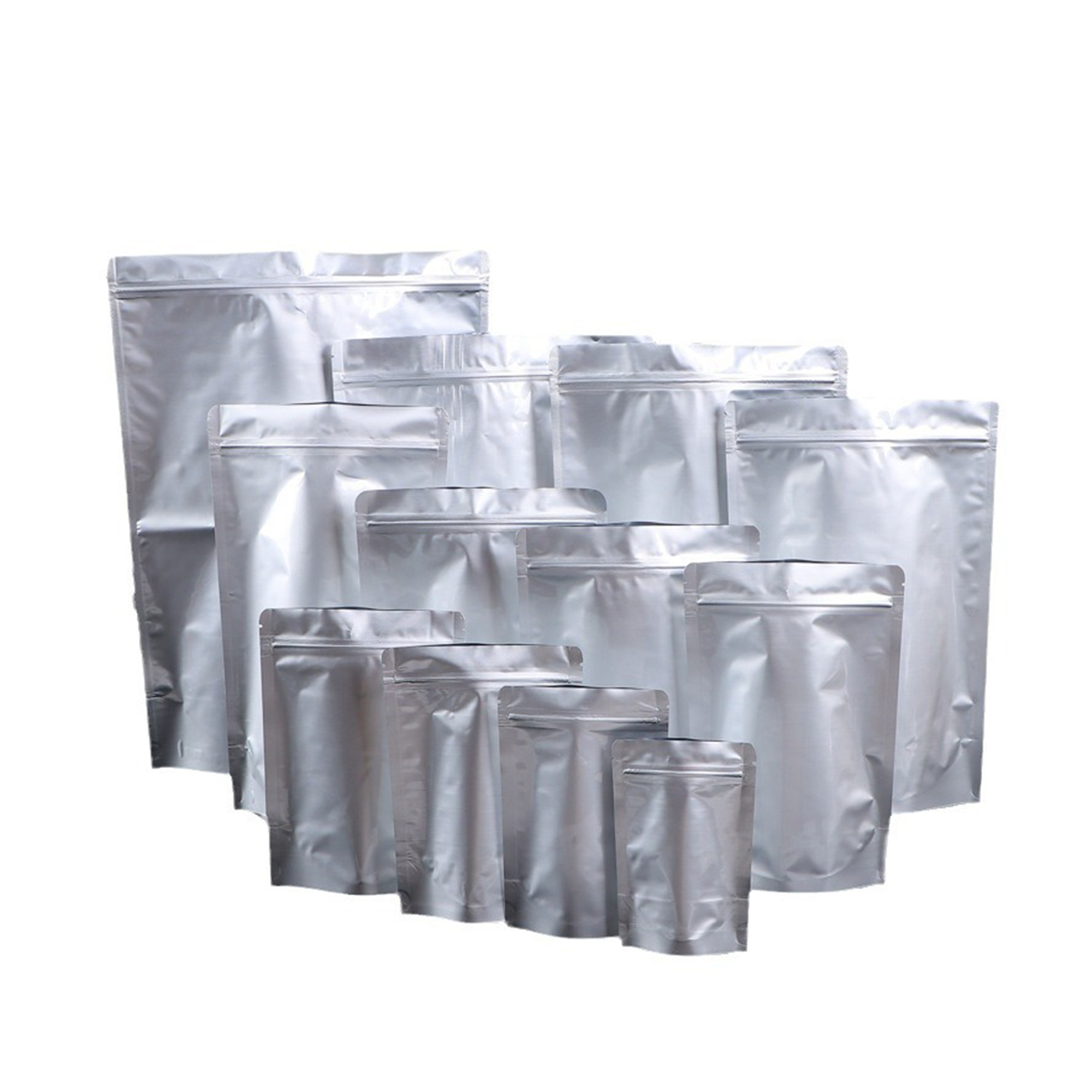 Resealable Mylar Bag Heat Seal Silver Aluminum Foil Bag