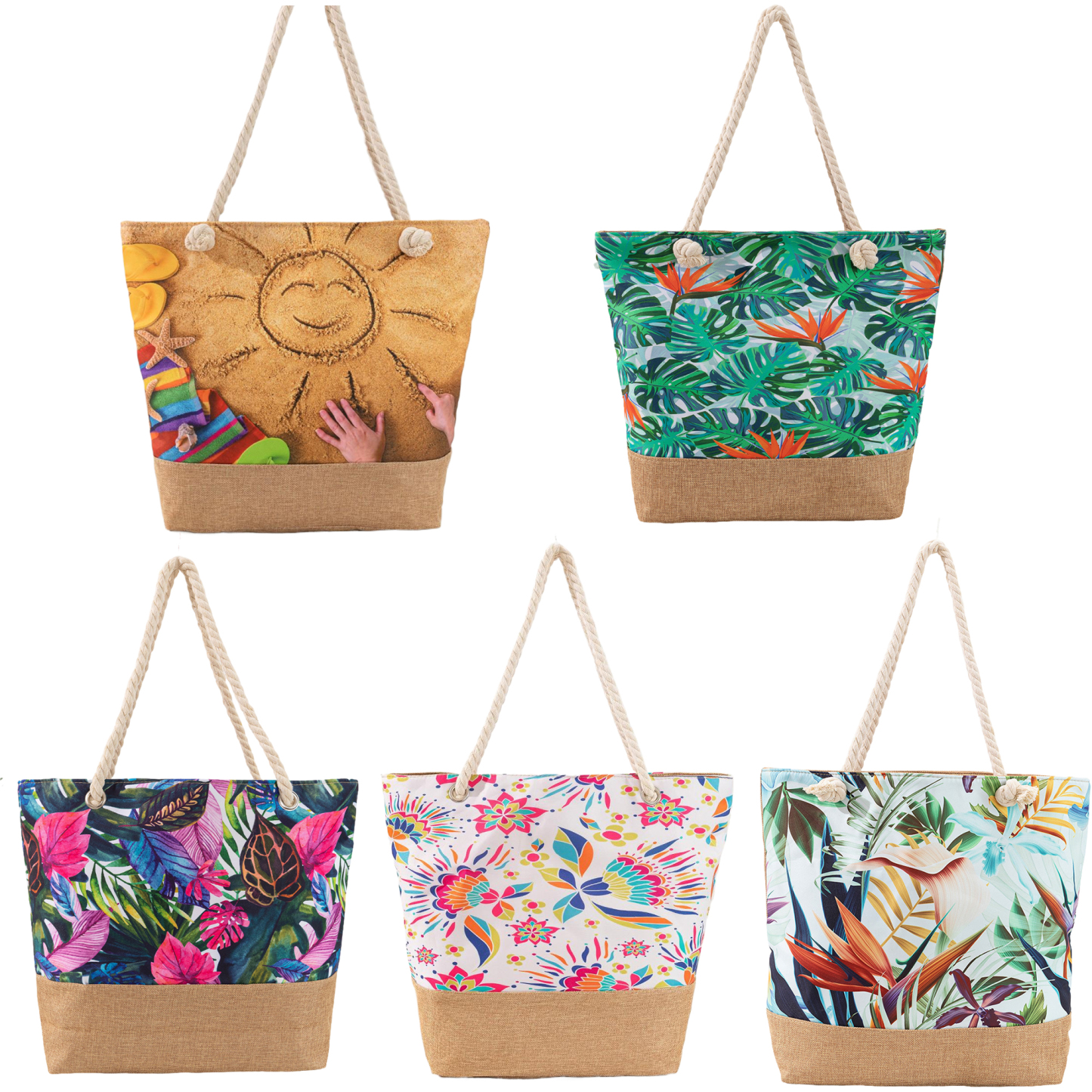 Beach Burlap Tote Bag Jute Tote Bag