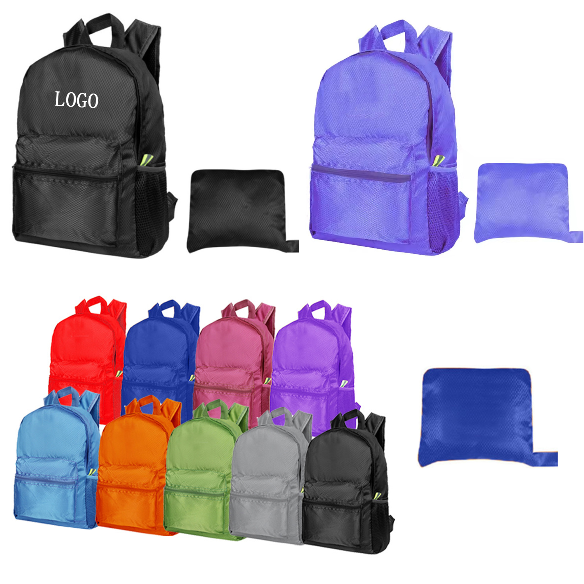 Heavy Duty Mesh Backpack For School Working Travel Beach 
