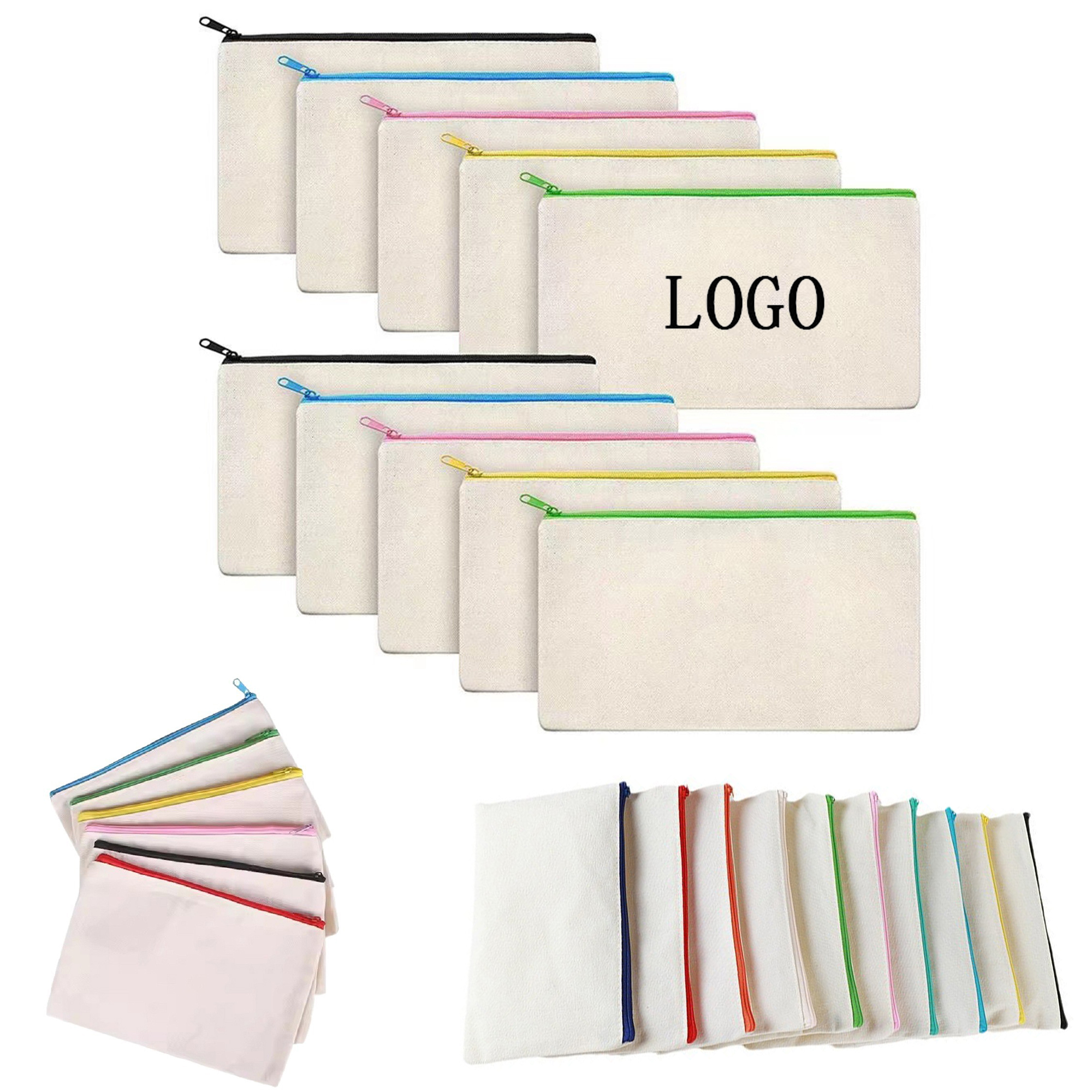 Canvas Pencil Case Zipper Bag
