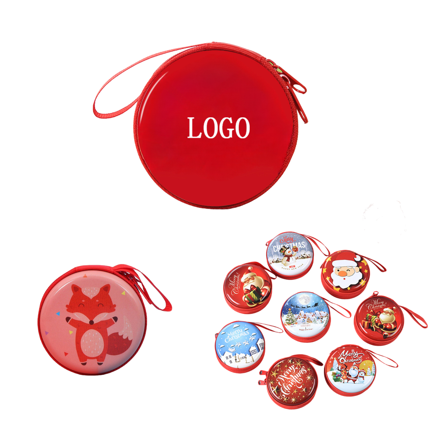 Christmas Coin Purse Mini Tins Money Wallet Change Box