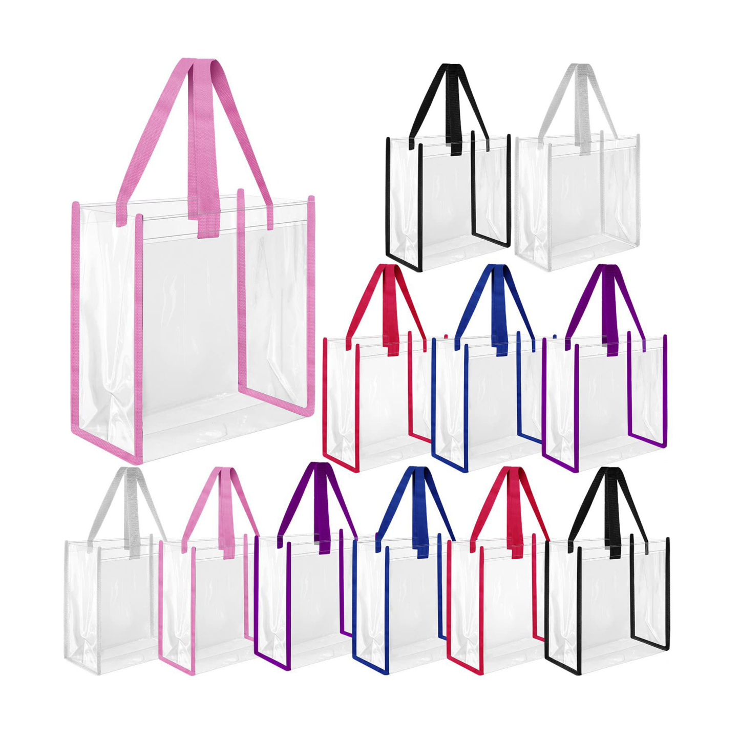 Clear Tote Bag PVC Plastic Tote Bag With Handles