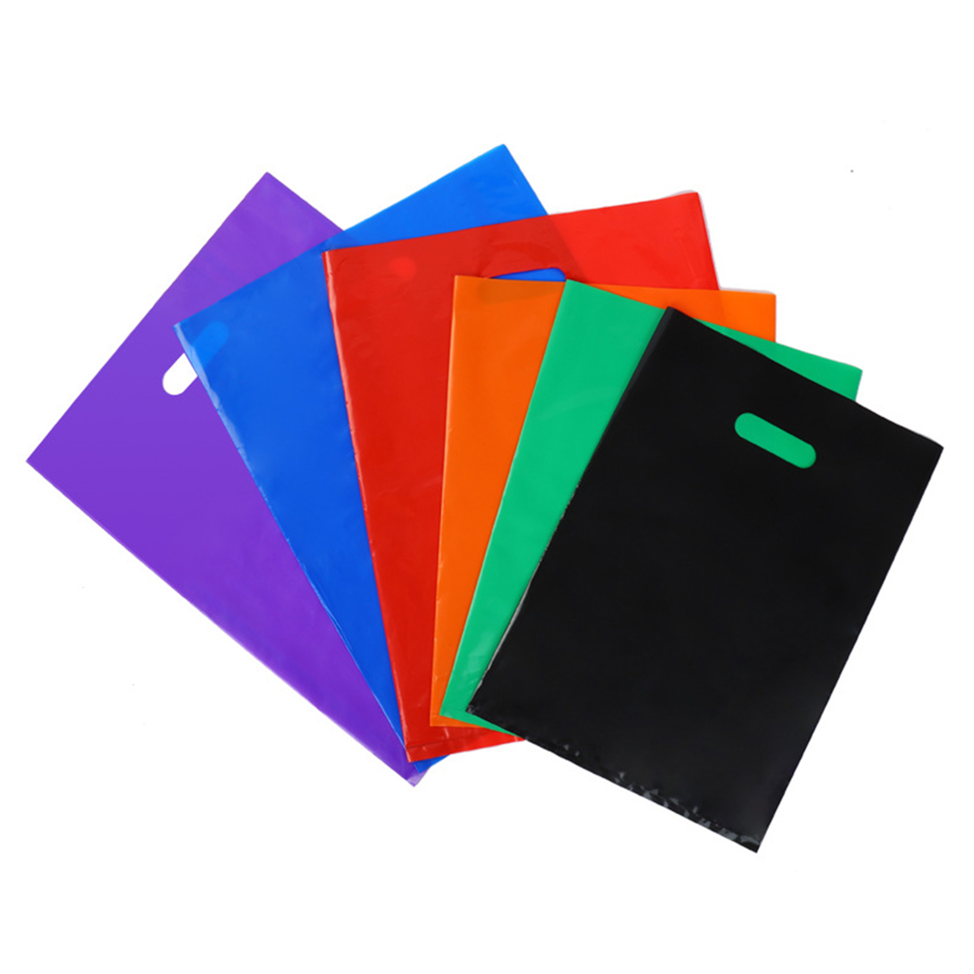 Die Cut PE Shopping Bag Die Cut Handle Bag