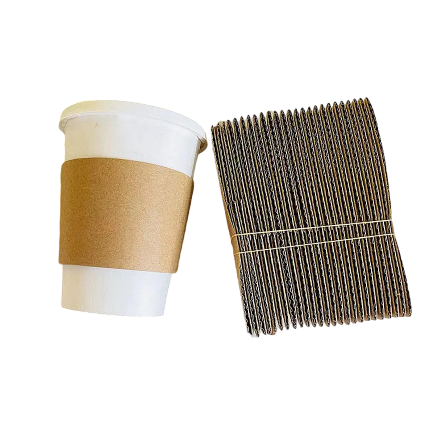 Disposable Kraft Coffee Cup Sleeve
