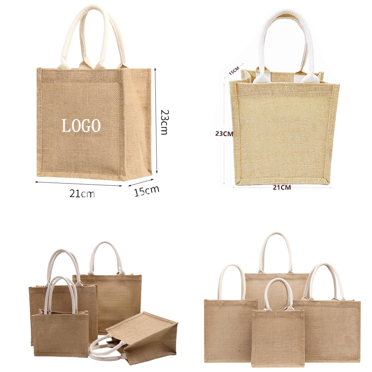 Burlap Gift Tote Jute Bag Handbag