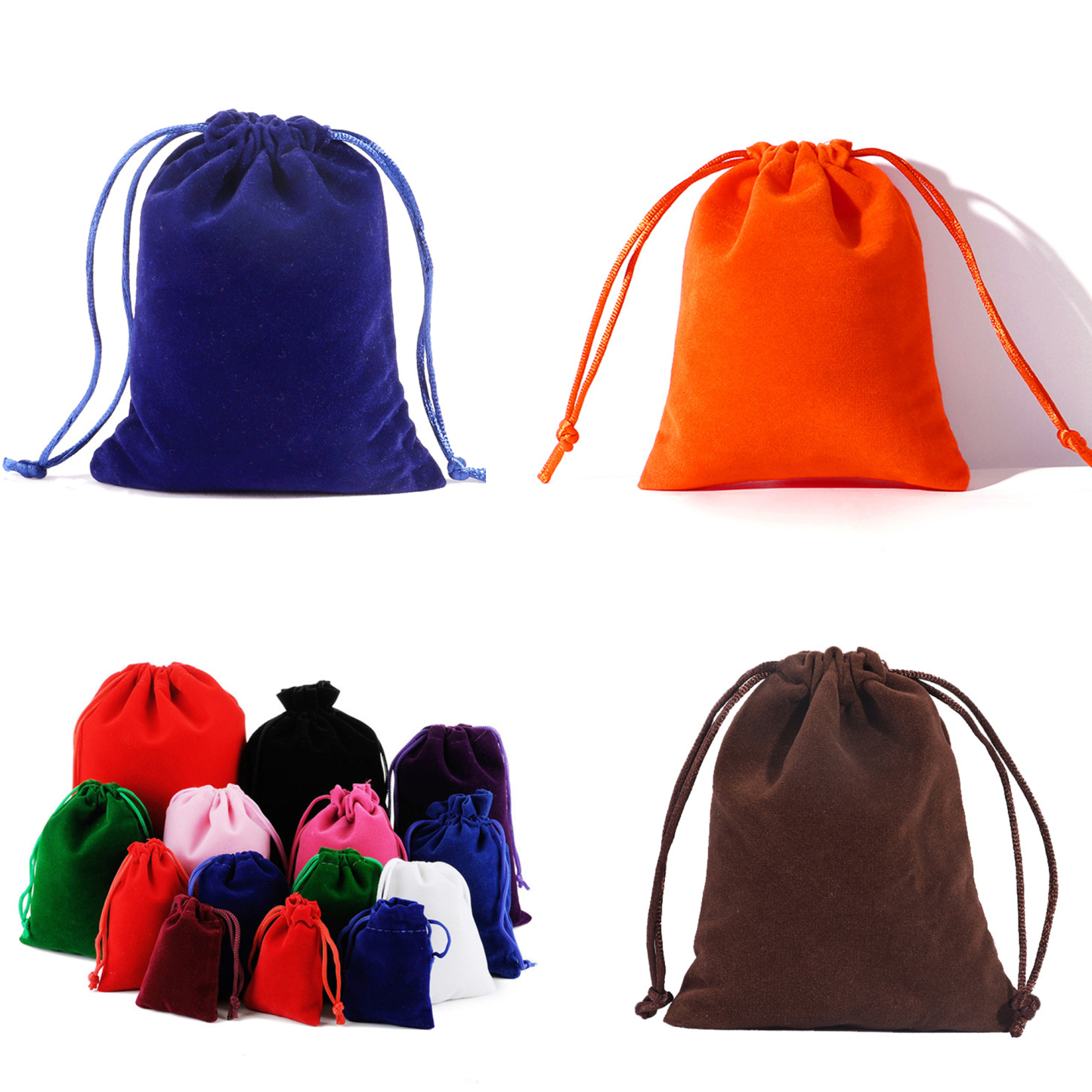 Flannel Drawstring Bag Jewelry Cosmetic Storage Pouch