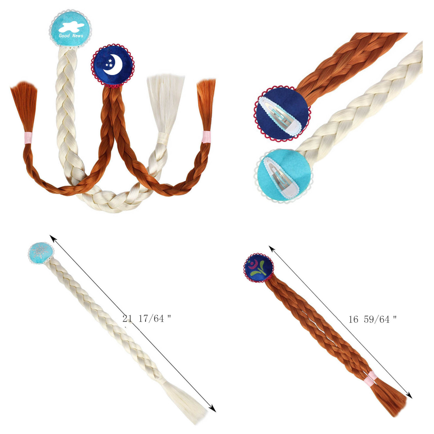 Braided Wigs Hair Clip For Kids