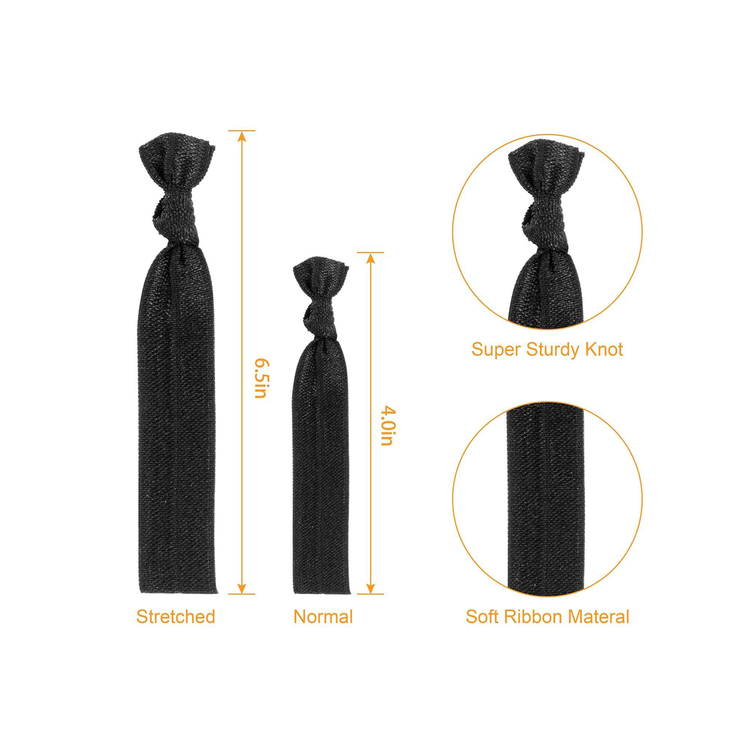Elastic Knotted Hair Ties