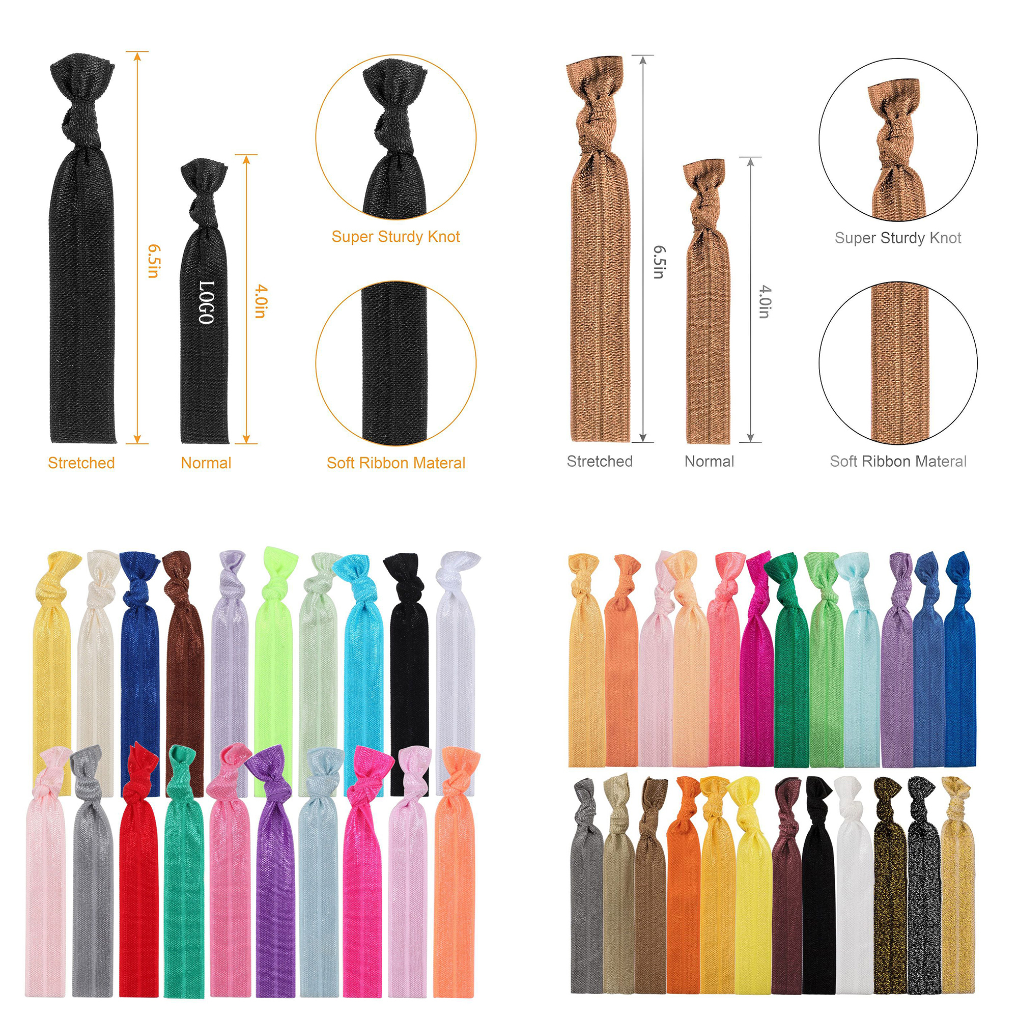 Elastic Knotted Hair Ties