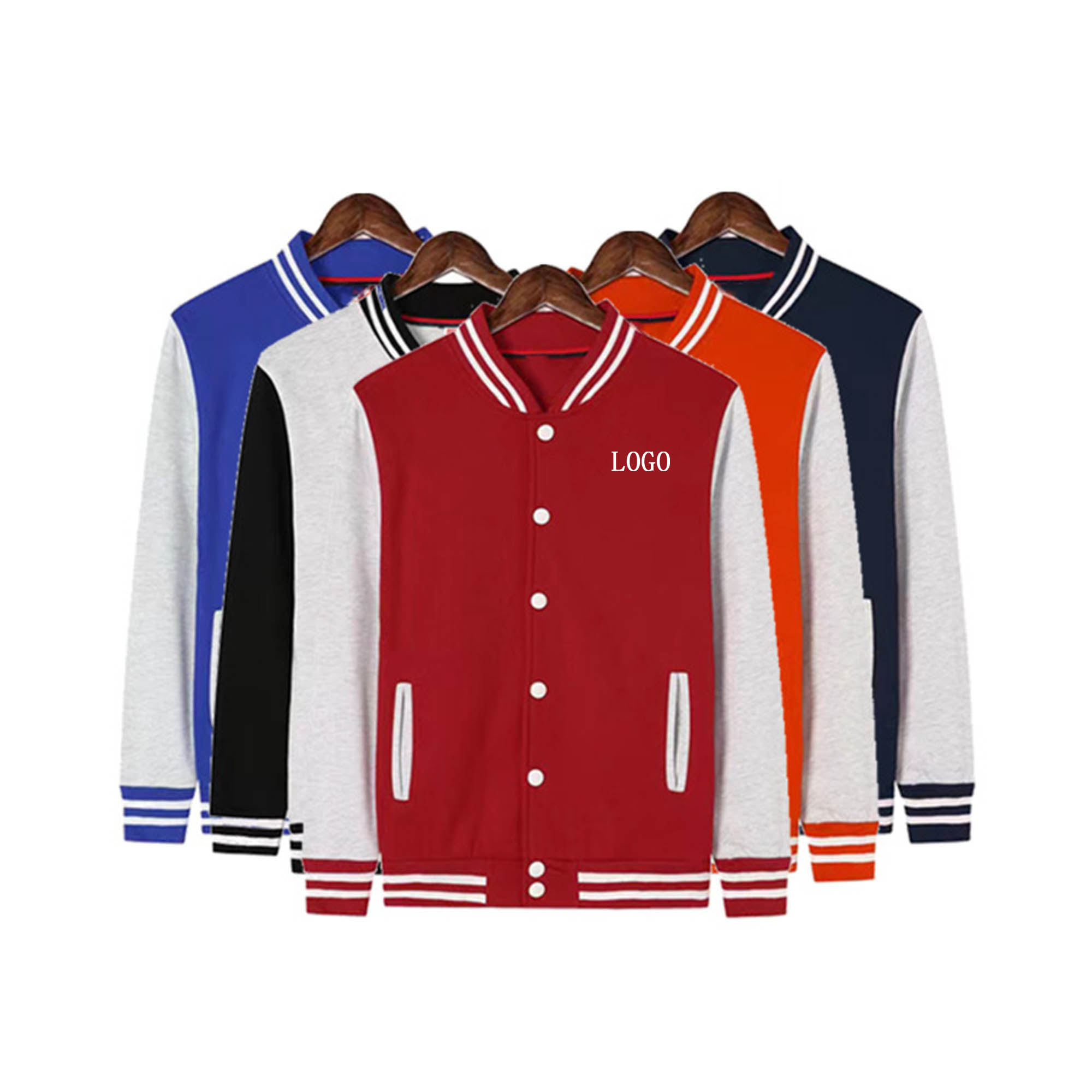 Casual Baseball Uniform Long Sleeve Sport Bomber Jacket Coat