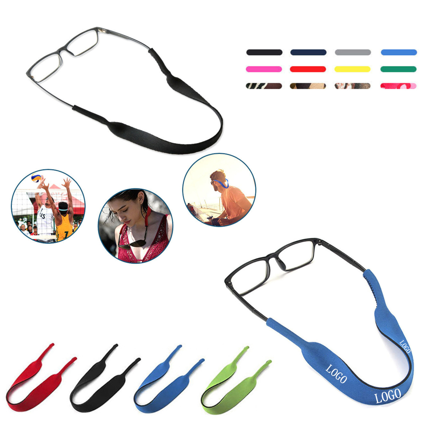Floating Eyewear Retainer Durable Neoprene Sunglasses Straps 